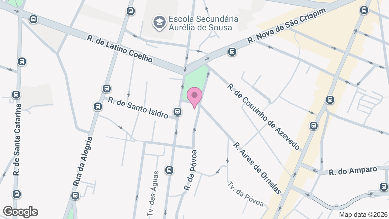 Mapa com o pino em Rua da Póvoa 721, 4000-489 Porto